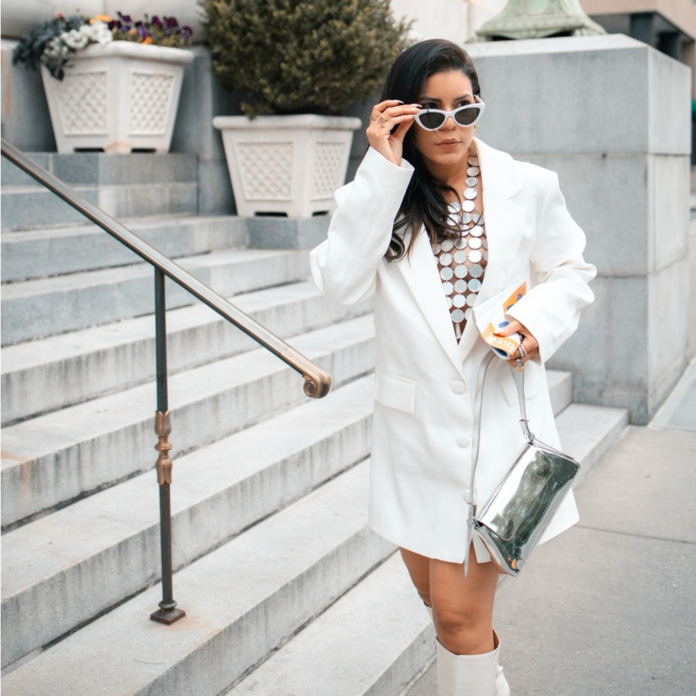 White dress blazer
